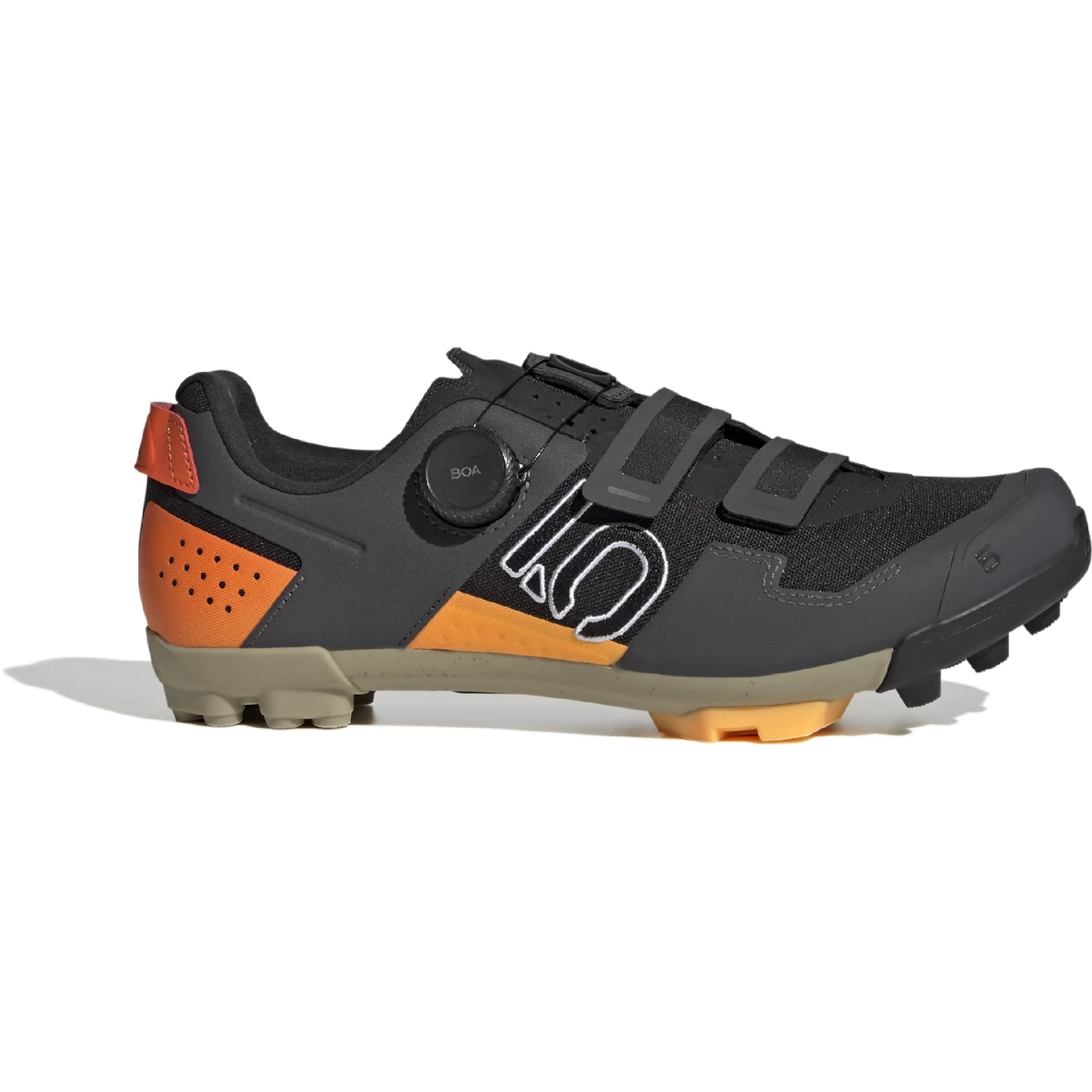 Five Ten Kestrel Boa Mountain Bike Shoes - Core Black / Cloud White / Impact Orange