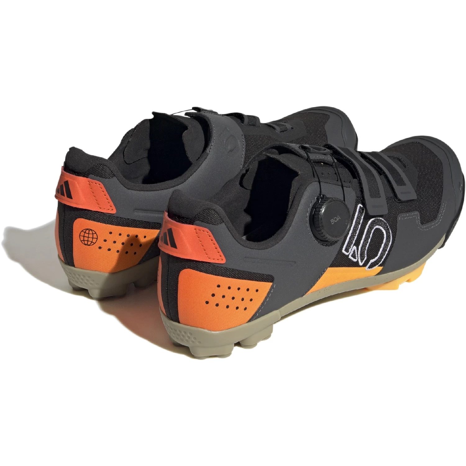Five Ten Kestrel Boa Mountain Bike Shoes - Core Black / Cloud White / Impact Orange - Image 6