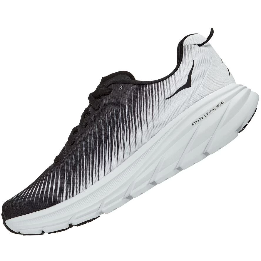 Hoka Rincon 3 Wide Women's Running Shoes - Black / White - Image 4