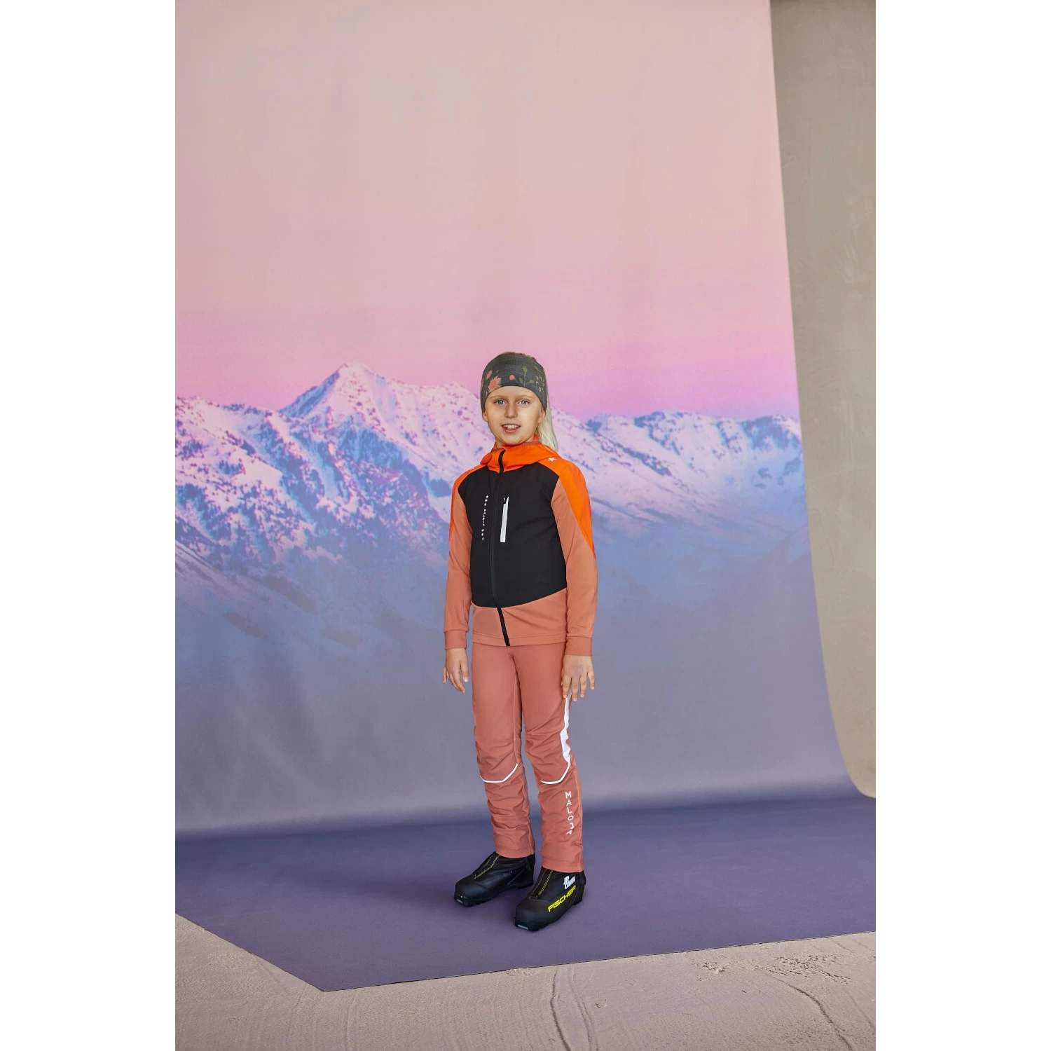 Maloja FrostspannerU. Kids Nordic Hybrid Softshell Pants - Moonless 0817 - Image 3