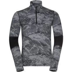 Odlo Whistler Half-Zip Turtleneck Long-Sleeve Base Layer Top Men - Black